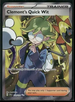 Pokemon TCG - Clemont's Quick Wit - SV08: Surging Sparks 229/191 Ultra Rare Eng - Image 1