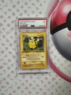 Pokemon 1st Ed. 'Jungle' Pikachu #60 1999 PSA 5 Red Cheeks - Image 1