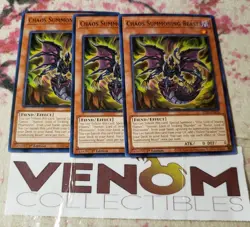 3x (M/NM) - Chaos Summoning Beast - SDSA-EN004 - Common - 1st Edition YuGiOh - Image 1