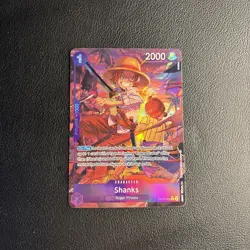 Shanks (Alternate Art) OP13-065 English R Carrying On His Will One Piece NM - Image 1