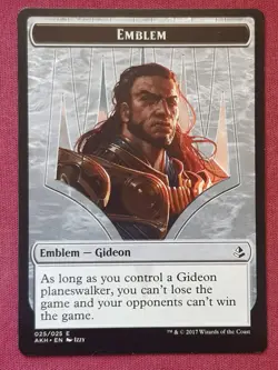 Magic The Gathering AMONKHET GIDEON OF THE TRIALS EMBLEM token card MTG - Image 1