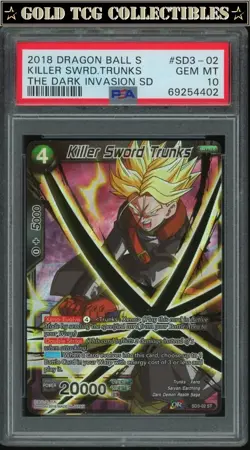 PSA 10 ⭐ Killer Sword Trunks Dark Invasion Promo Card Super DBS DBZ Z Heroes - Image 1