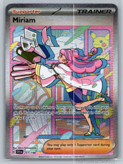 Pokemon TCG Miriam Holo Card 251/198 Scarlet & Violet Base Set LP - Image 1