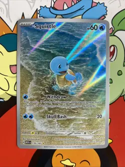 Pokemon TCG Squirtle 170/165 Scarlet & Violet 151 Illustration Rare Holo Card NM - Image 1