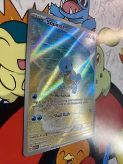 Pokemon TCG Squirtle 170/165 Scarlet & Violet 151 Illustration Rare Holo Card NM - Image 2