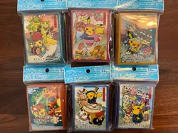 Pokemon Center Tohoku 2025 Limited Pokemon Card Sleeve Deck Shield Set of 6 - Image 1