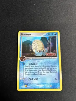 2007 Pokemon Omanyte Reverse Holo EX Power Keepers Stamp 56/108 LP- Rare Card - Image 1