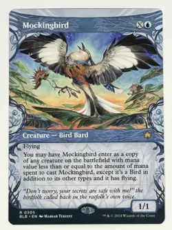 Mockingbird (Showcase) Bloomburrow 305 NM Magic MTG - Image 1