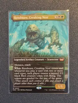 MTG Rendmaw, Creaking Nest - Borderless Foil - DSK - Near Mint+ Condition - Image 1