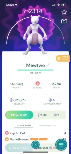 Pokemon Go Legendary Mewtwo ( Normal ) ( Reduced) - Image 1
