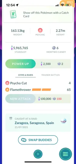 Pokemon Go Legendary Mewtwo ( Normal ) ( Reduced) - Image 2