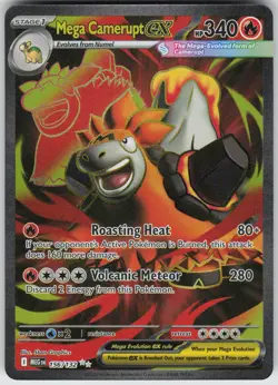 Pokemon Mega Camerupt ex - 156/132 ME01: Mega Evolution Ultra Rare NM - Image 1