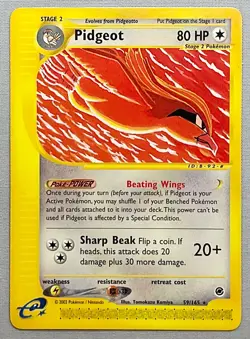 Pokemon Pidgeot #59/165 Non-Holo Rare - 2002 Expedition Base Set - NM or Better! - Image 1