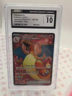 Pokemon TCG-Charizard ex-Ultra 183/165 Sv: Scarlet & Violet 151 Holo-Gem Mint 10 - Image 1
