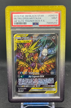 2019 POKEMON SM BLACK STAR PROMO FULL ART/MOLTRES & ZAPDOS & ARTICUNO GX PSA 9 - Image 1