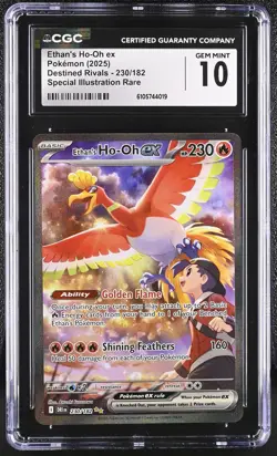CGC 10 Ethan's Ho-oh EX 230/182 Destined Rivals Special Illustration POKEMON - Image 1