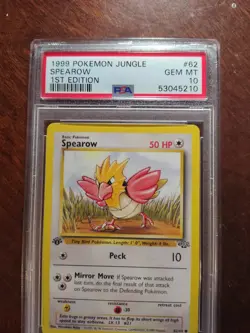 1999 POKEMON JUNGLE 1ST ED #62 SPEAROW PSA 10 - Image 2