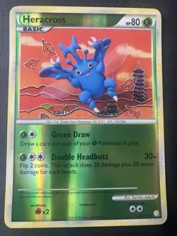 Heracross 43/123 Pokemon Heartgold & Soulsilver 2010 Reverse Holo MP - Image 1