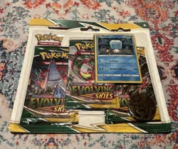 POKEMON SWORD SHIELD EVOLVING SKIES 3-PACK Blister BOOSTER EISCUE PROMO SEALED ‘ - Image 1