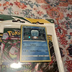 POKEMON SWORD SHIELD EVOLVING SKIES 3-PACK Blister BOOSTER EISCUE PROMO SEALED ‘ - Image 2