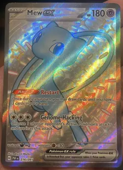 2X Pokemon TCG Mew EX 216/091 Paldean Fates Full Art Shiny Ultra Rare NM - Image 2