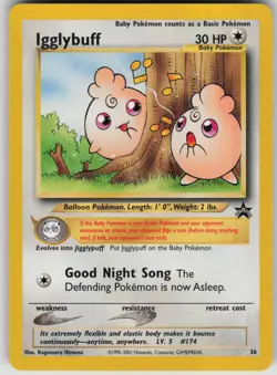 Pokemon TCG Igglybuff Promo WoTC Promo 36/53 - Image 1