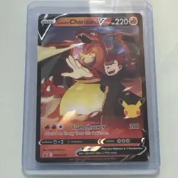 Lance's Charizard V SWSH133 Celebrations Black Star Promo Pokemon TCG NM/M - Image 1