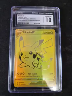Pokemon TCG Pikachu V Celebrations Promo SWSH145 CGC 10 GEM MINT 💎 - Image 1