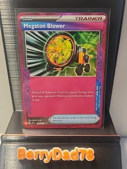 Megaton Blower 182/191SV08: Surging Sparks Holo Ace Spec Pokemon TCG NM - Image 1