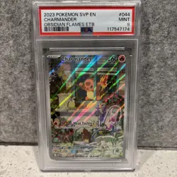 Pokemon 2023 Charmander SVP44 Obsidian Flames ETB English Mint PSA 9 - Image 1