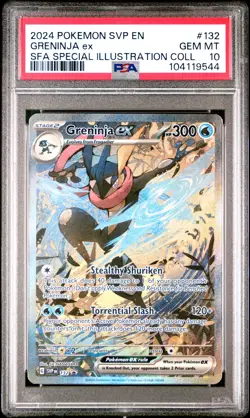 PSA 10 Greninja EX 132 SVP Shrouded Fable Special Illustration POKEMON - Image 1