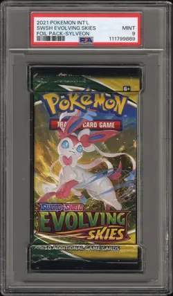 PSA 9 Foil Pack International Evolving Skies Sylveon English POKEMON - Image 1
