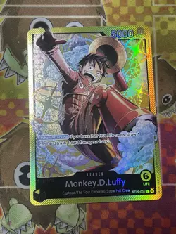 Monkey.D.Luffy ST29-001 NM Yellow Leader One Piece TCG - Image 1