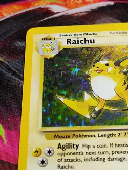 Pokemon TCG Raichu Holo Unlimited Rare Card 14/102 Base Set WOTC - Image 2
