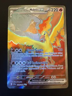 Team Rocket's Moltres ex - (Destined Rivals Stamp) 208/182 Miscellaneous Cards & - Image 1