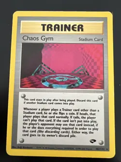 Pokemon Card - Chaos Gym Gym Challenge 102/132 Rare LP - Image 1