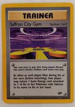 Pokemon - Trainer Saffron City Gym 122/133 Gym Challenge NM Stadium Card - Image 1