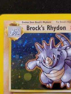 Brock's Rhydon - 2/132 - Gym Heroes Unlimited - Pokemon Card - LP - Image 3