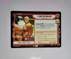 Star Wars Unlimited:Jump To Lightspeed LUKE SKYWALKER #12 w/2 Bonus cards - Image 1