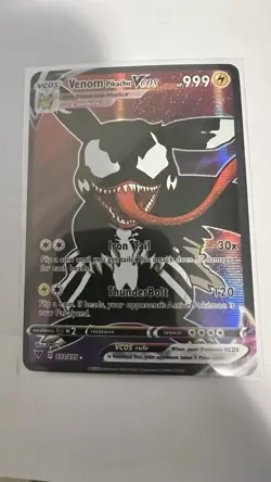 Venom Pikachu Fan Made Pokemon Card - Image 1