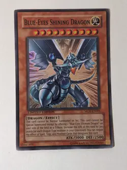 Yu-Gi-Oh Blue-Eyes Shining Dragon MOV-EN001 Card Yugioh Limited - Image 1