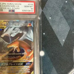 PSA 10 Reshiram & Charizard GX Tag Team Pokemon Card - Image 3