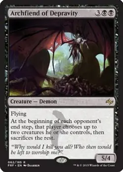 MTG MAGIC THE GATHERING - ARCHFIEND OF DEPRAVITY - FATE REFORGED - NEAR MINT! - Image 1