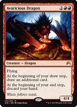 MTG MAGIC THE GATHERING - AVARICIOUS DRAGON - MAGIC ORIGINS - NEAR MINT! - Image 1