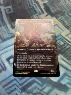 MTG Borderless Raised Foil Chatterfang, Squirrel General EX/LP Bloomburrow - Image 2