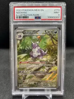 NIDOKING #174 ILLUSTRATION RARE 2023 POKEMON MEW EN SCARLET & VIOLET 151 PSA 9 - Image 1