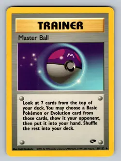 Master Ball - 116/132 Uncommon Gym Challenge - LP Pokemon TCG - Image 1