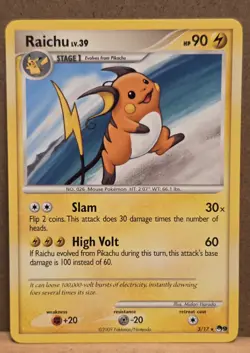 Raichu POP 9 3/17 Rare non-holo LP - ungraded Pokemon Card - Image 1