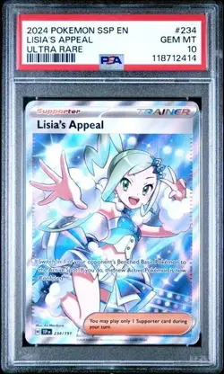 Lisias Appeal 234/191 Ultra Rare Pokemon TCG Surging Sparks PSA 10 Gem Mint - Image 1