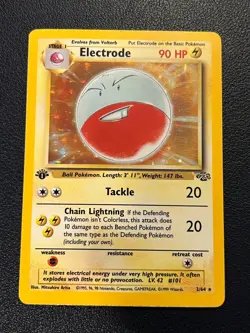 Pokemon Jungle Set 1st Edition Electrode 2/64 Holo Rare LP - Image 1